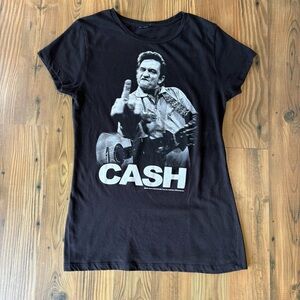 SOLD!!2008 black Johnny Cash Graphic T-Shirt